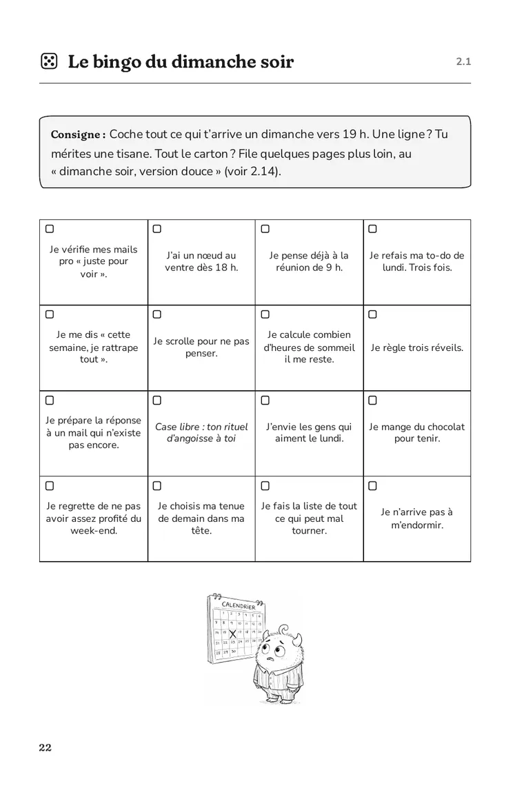 Page 22, le bingo du dimanche soir