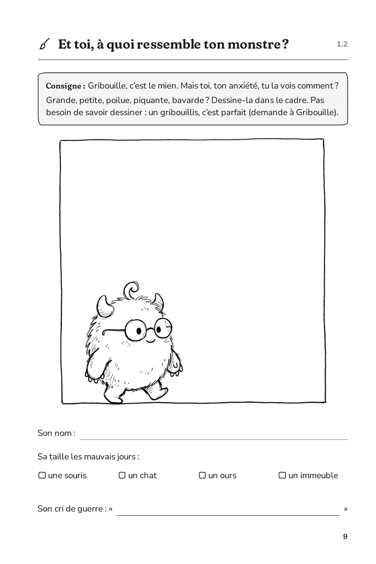 Page 9, dessine ton monstre