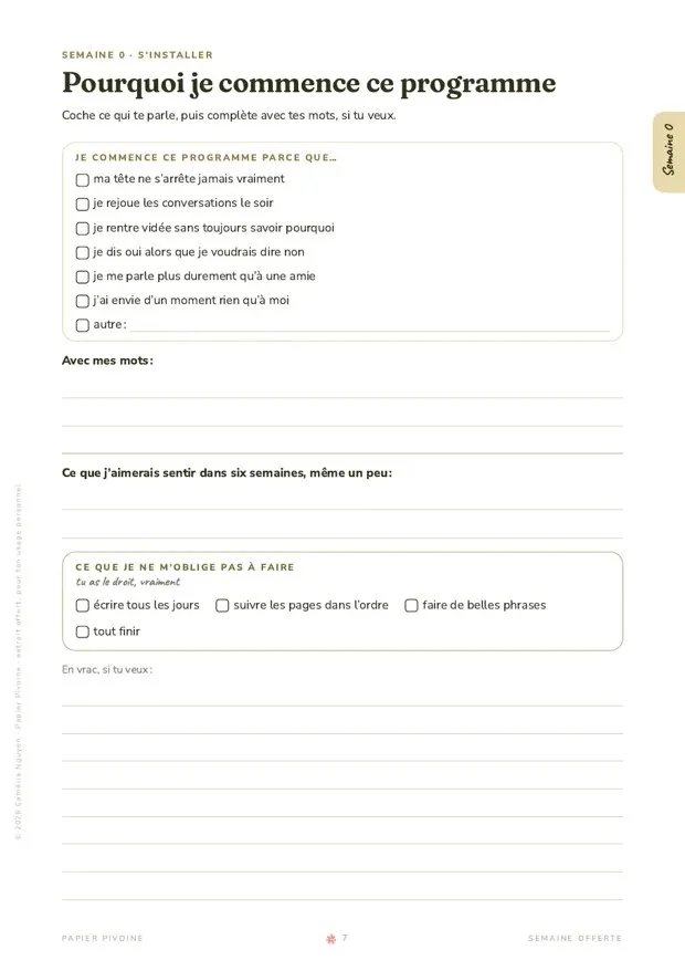 Page 7 : Pourquoi je commence